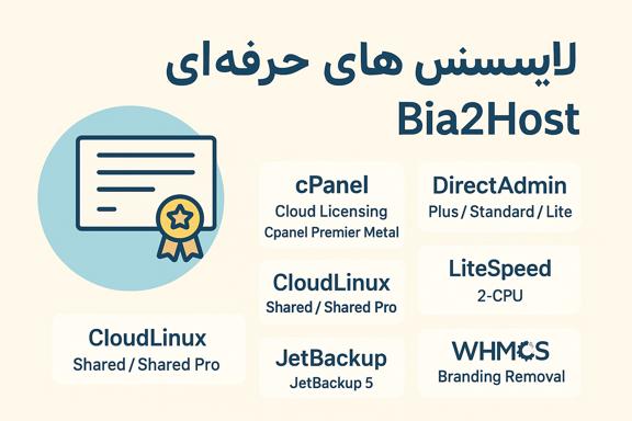 لایسنس بیا تو هاست